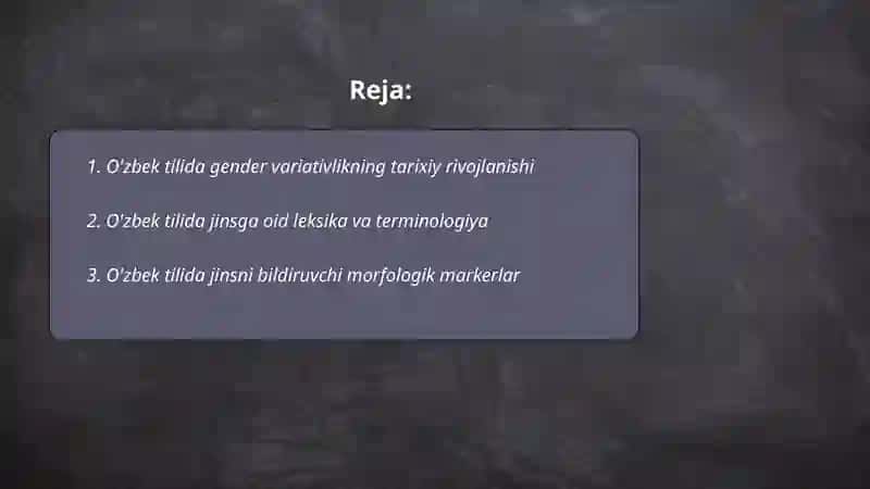 O'zbek tilida gender variativlik 2