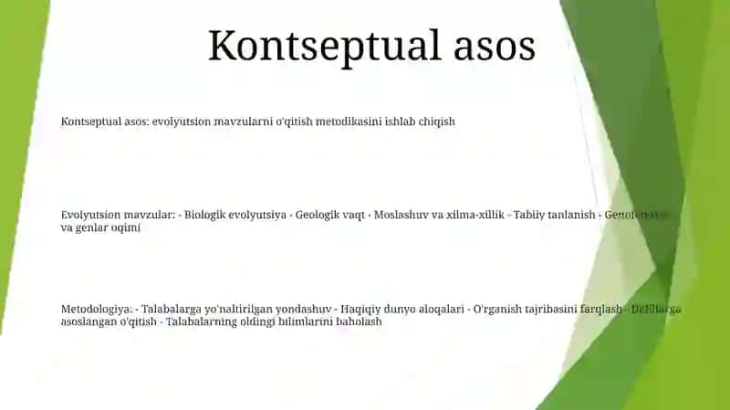 Evolutsiyani Mavzularni O‘Rganish Metodologiyasini Ishlab Chiqish 2