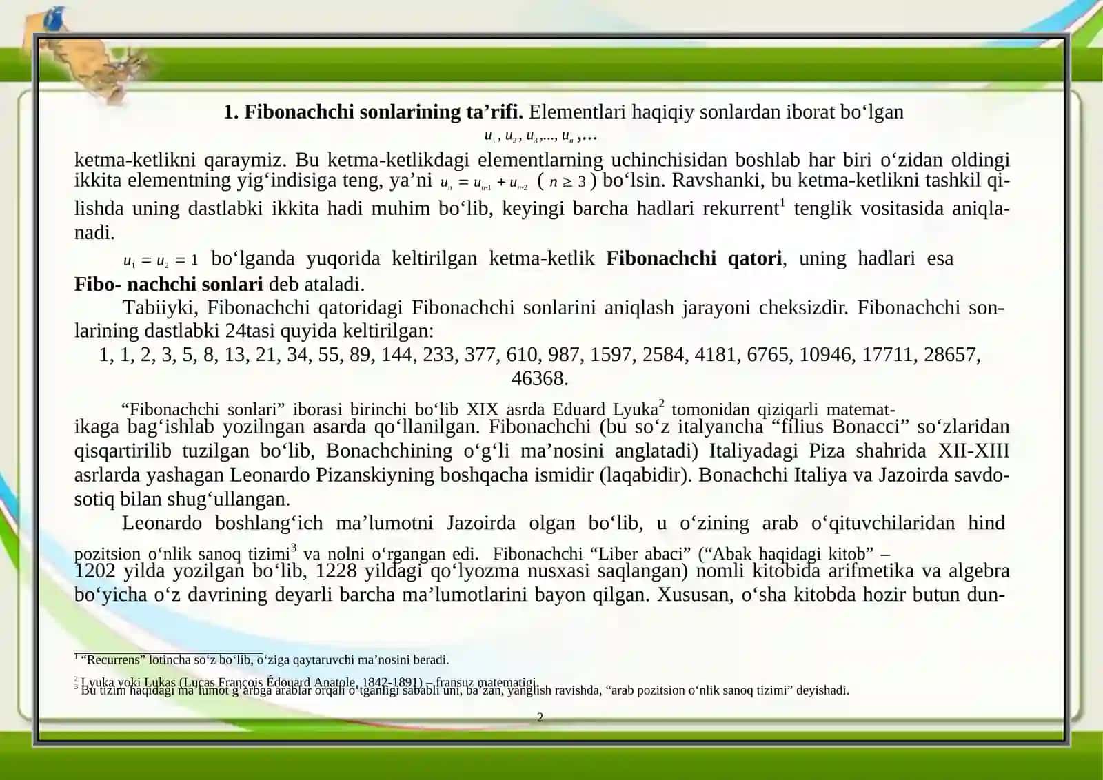 Fibonachchisonlari 2