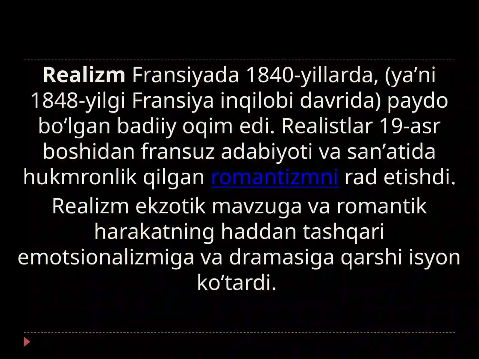 Realizm estetikasi va naturalizm 2