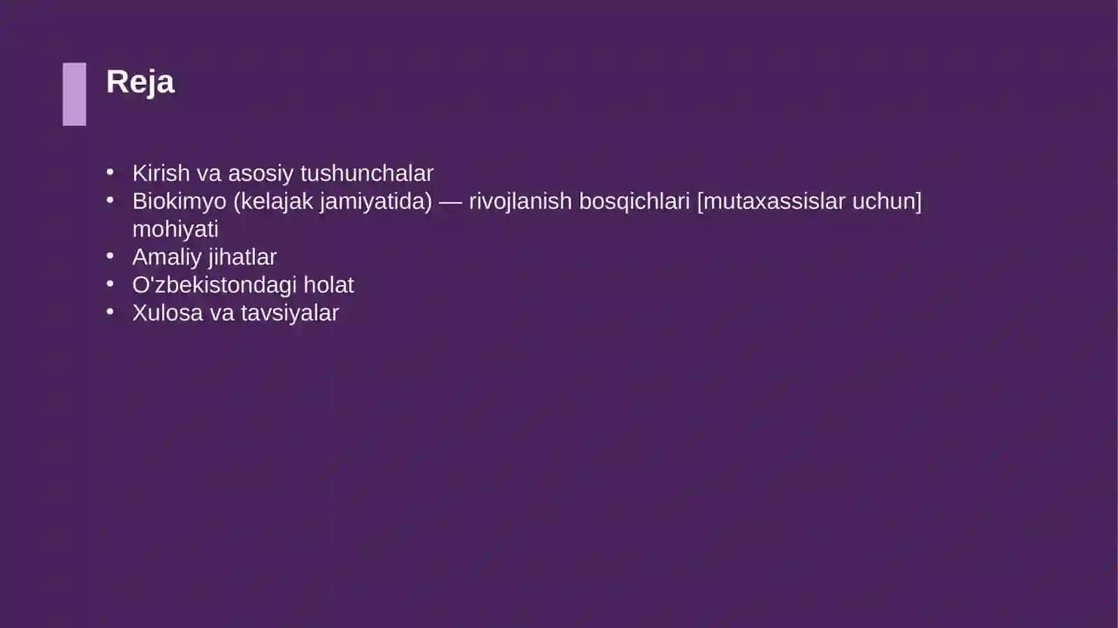 Biokimyo (kelajak jamiyatida) — rivojlanish bosqichlari [mutaxassislar uchun] 2