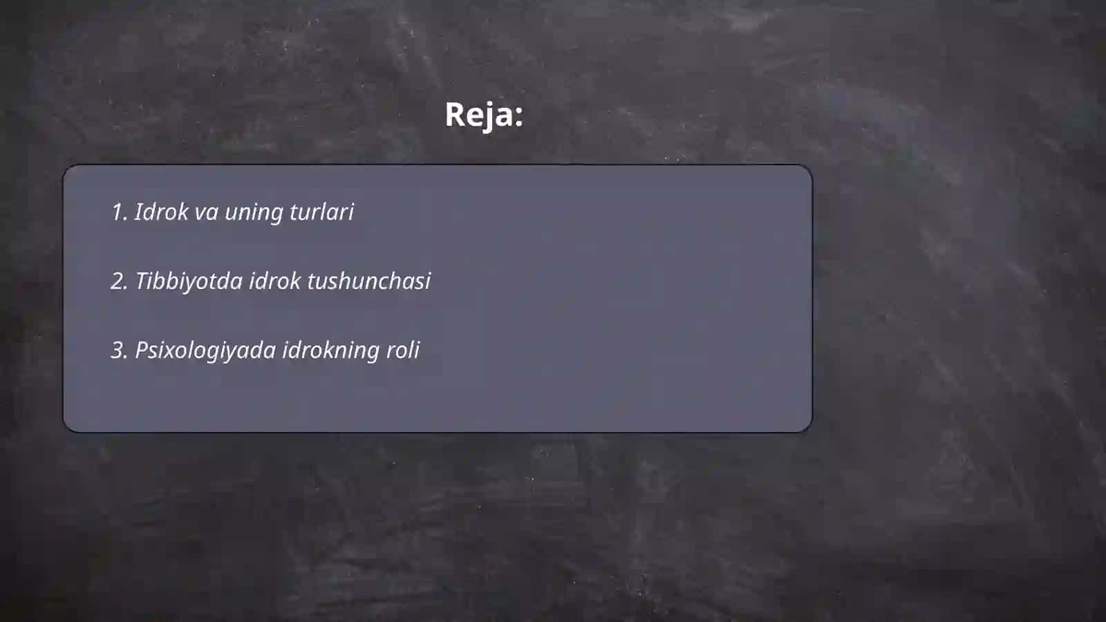 Idrok etish va tibbiyotda qoʻllanilishi 2