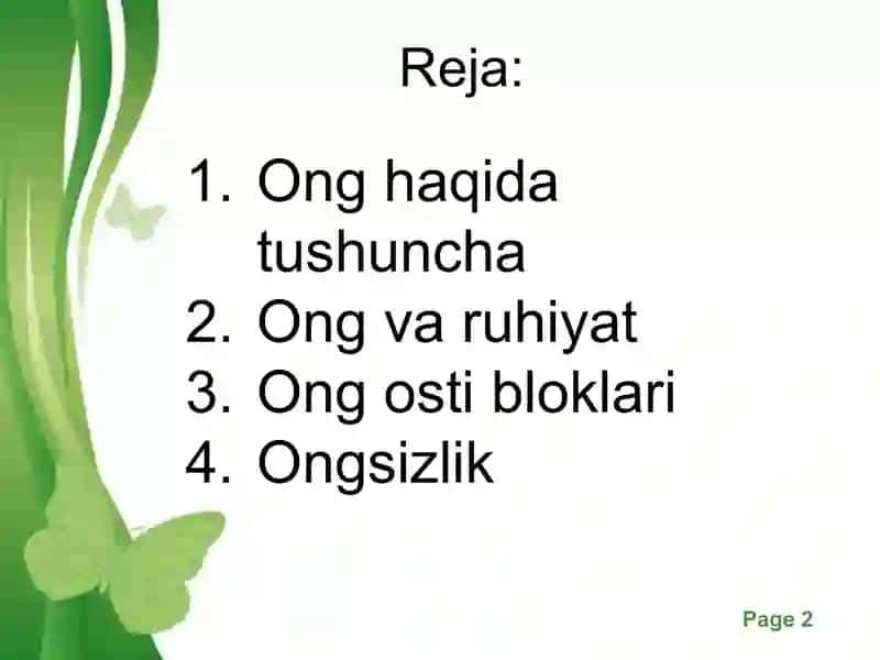 Ong va ongsizlik 2