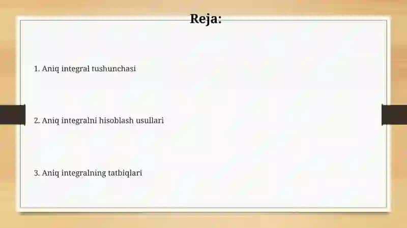 Aniq integral 2