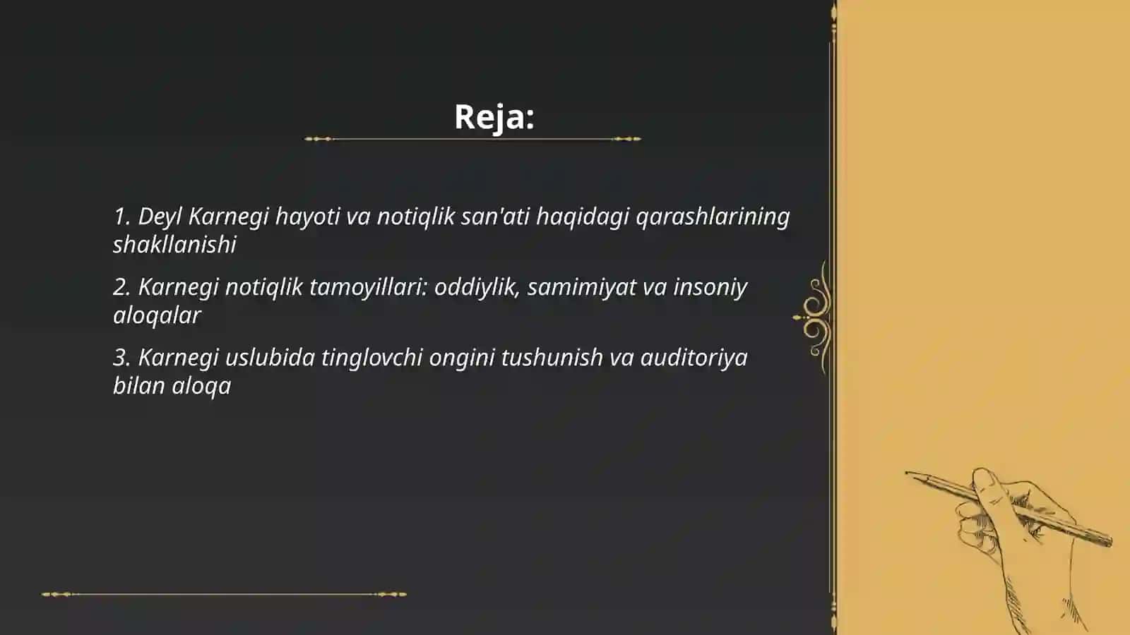 Deyl Karnegi va uning notiqlik san'ati haqidagi qarashlari 2
