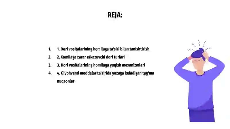 Dori vositalarininig homilaga ta'siri 2