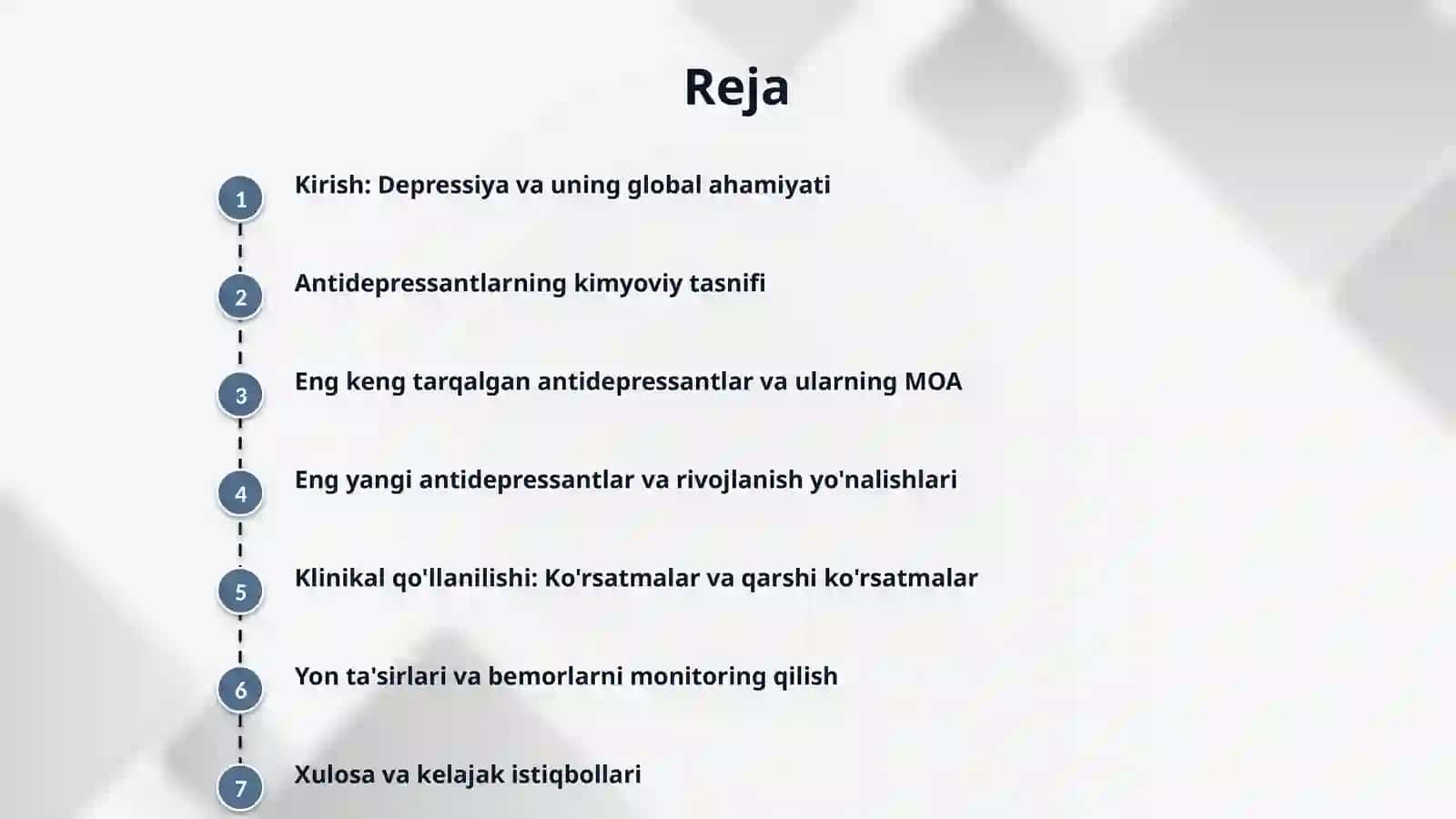 antidepressantlarning ta’sir mexanizmi, ko‘rsatmalar 2
