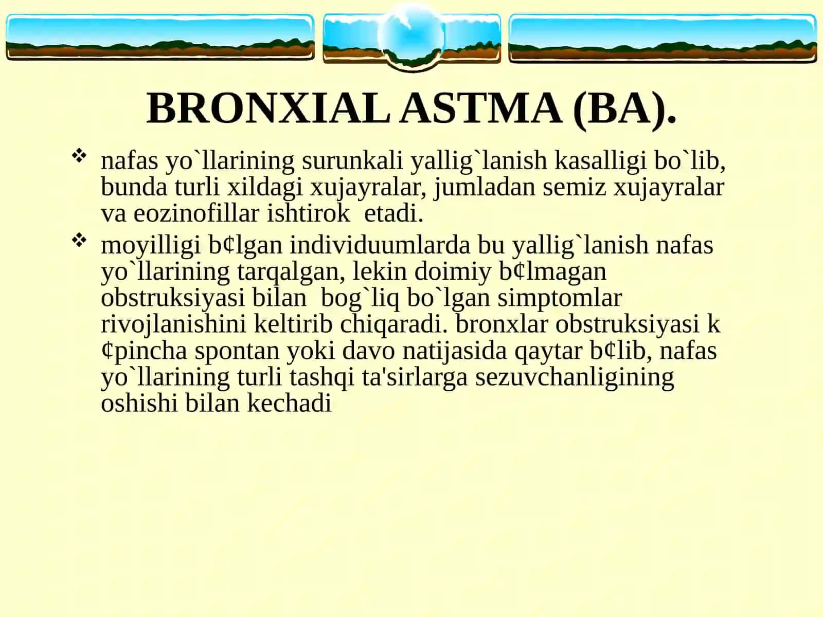 BRONXIAL ASTMA (BA) 2
