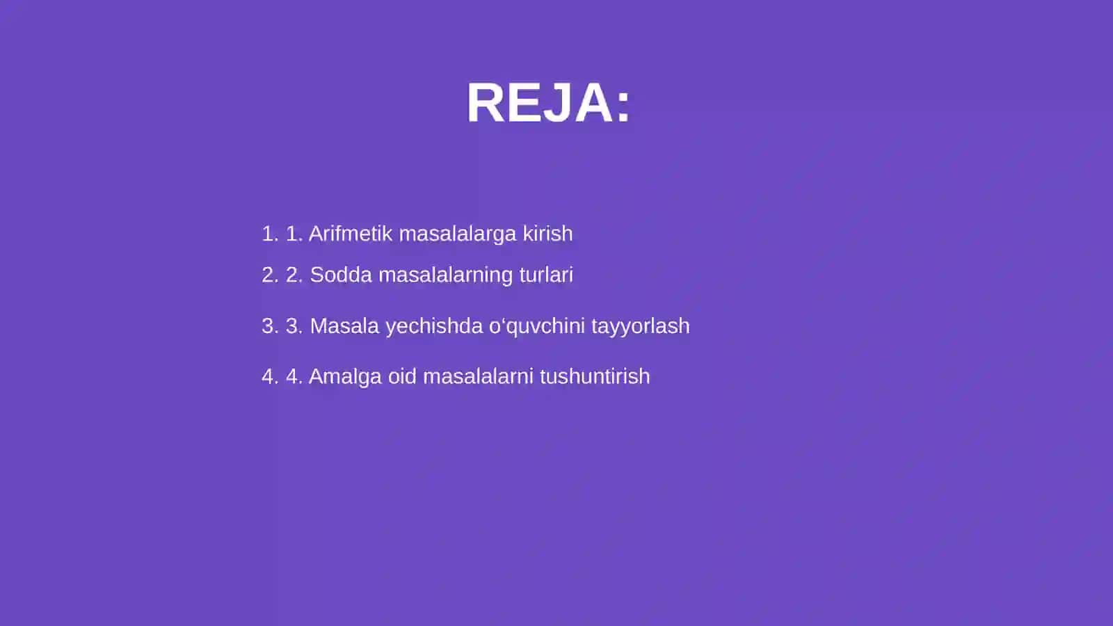 Arifmetik masalalar yechishga oʻrgatish 2