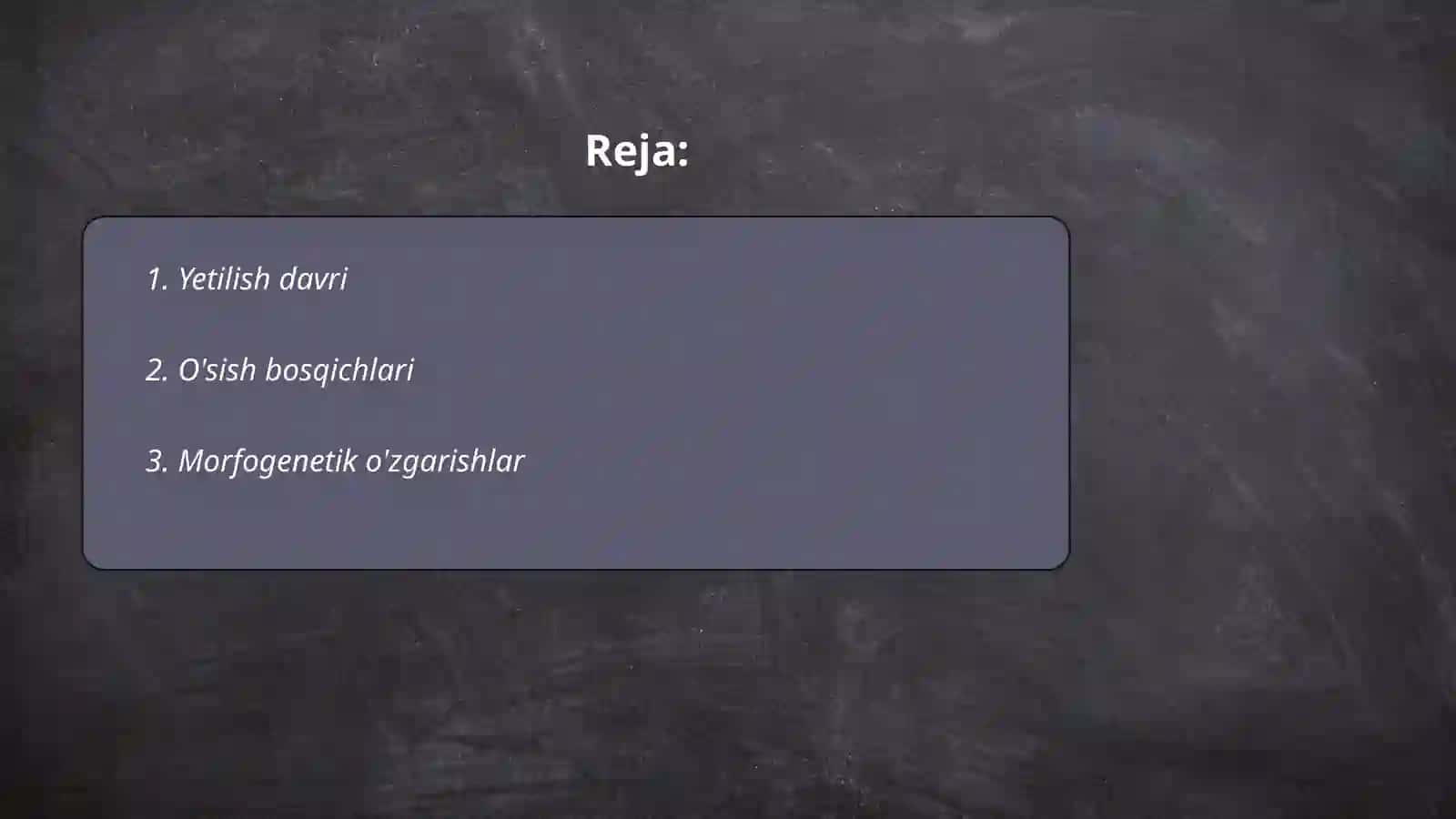 Postembrional rivojlanish 2