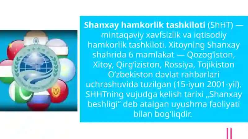 Shanxay hamkorlik tashkiloti 2