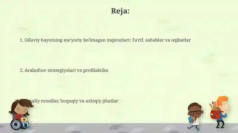 Oilaviy hayot siklining nonormativ krizislari 2