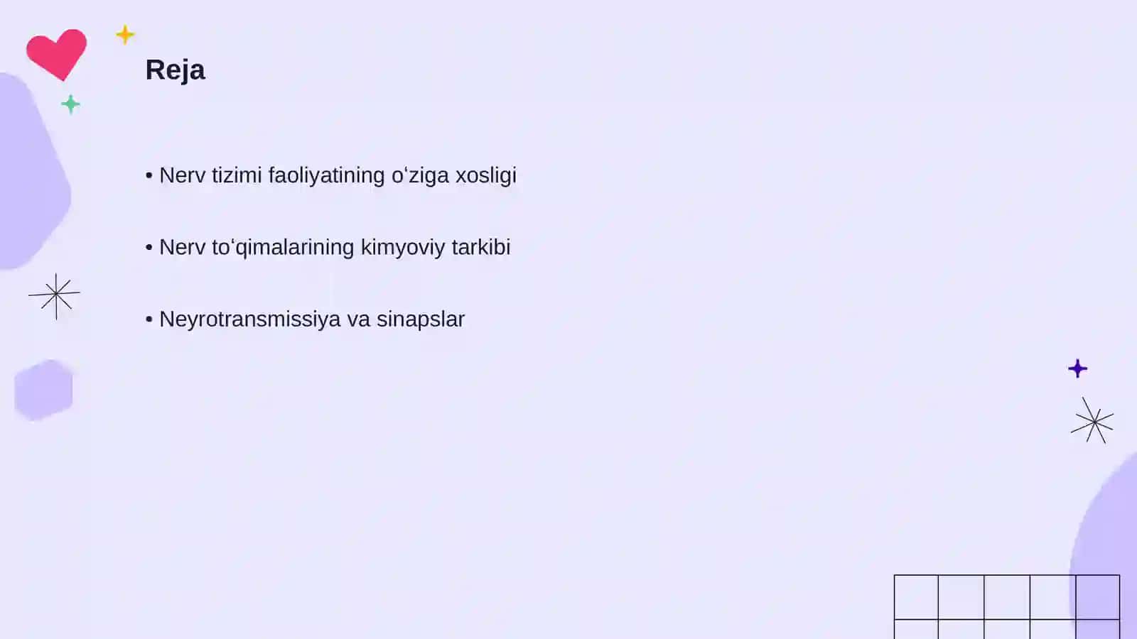 Nerv tizimi biokimyosi 2