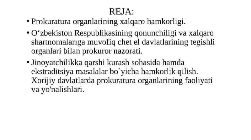 Prokuratura organlarining xalqaro hamkorligi 2