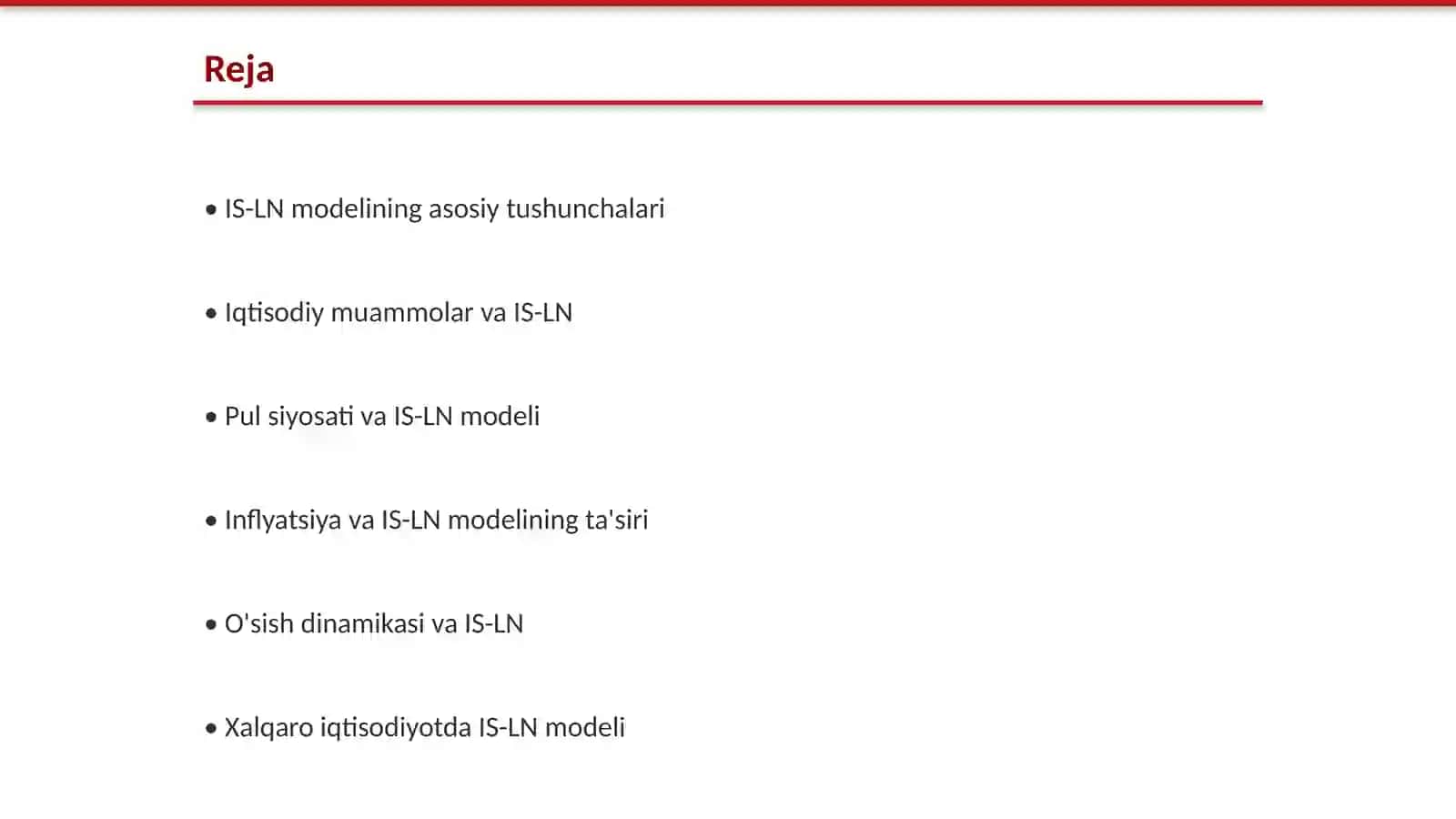 IS-LN modeli 2