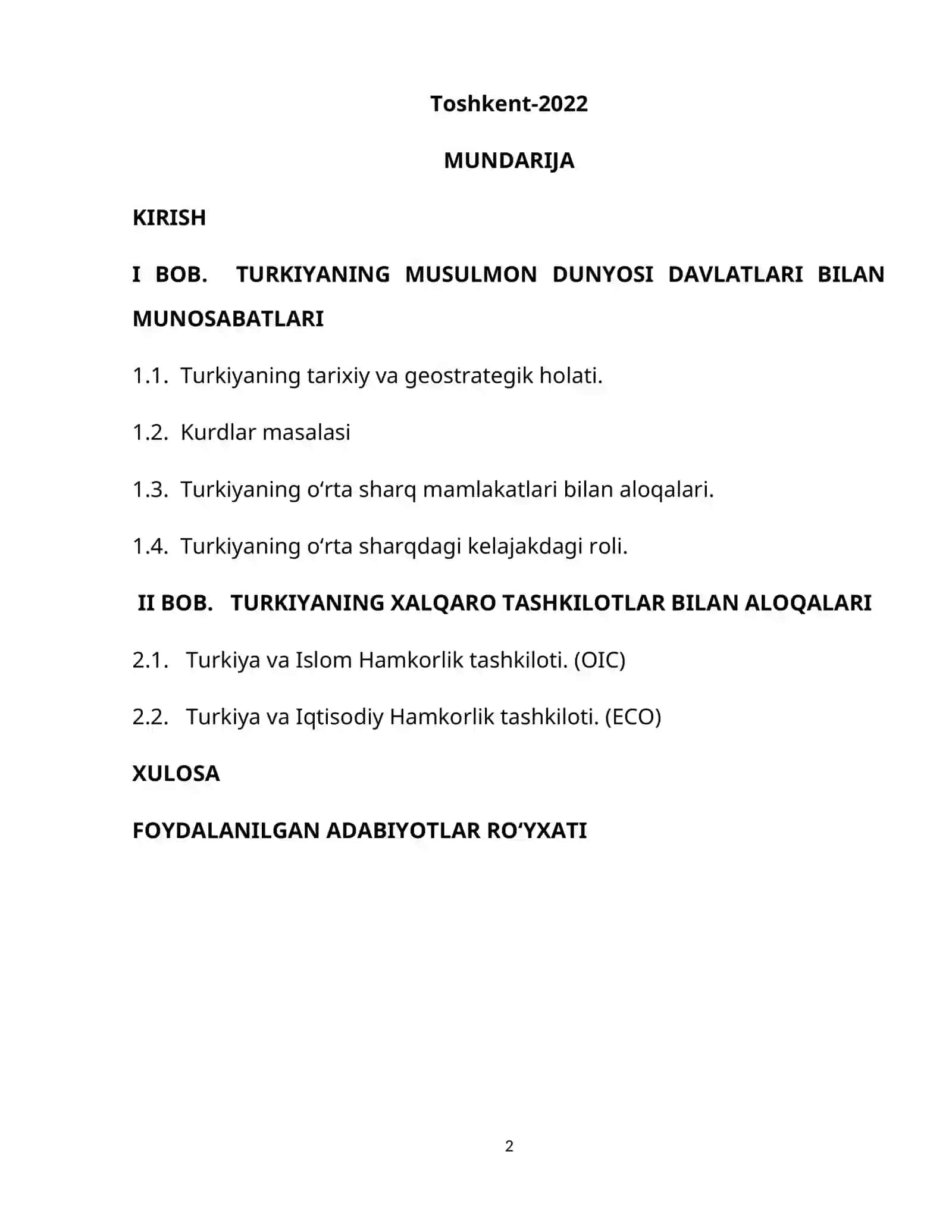 TURKIYANING MUSULMON DUNYOSIDAGI O‘RNI VA POZITSIYASI 2