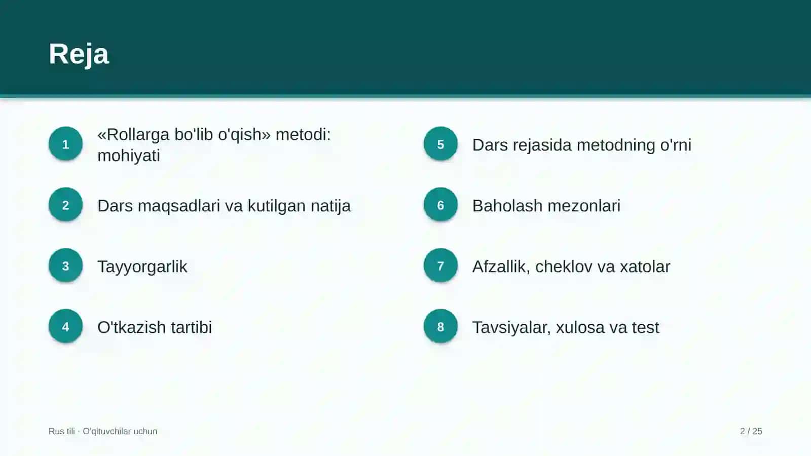 rus tili darslarida rollarga bo'lib o'qish metodidan foydalanish 6271 2