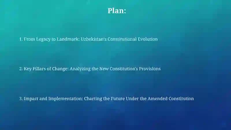 Adoption of the new version of the Constitution of the Republic of Uzbekistan and the need for it 2