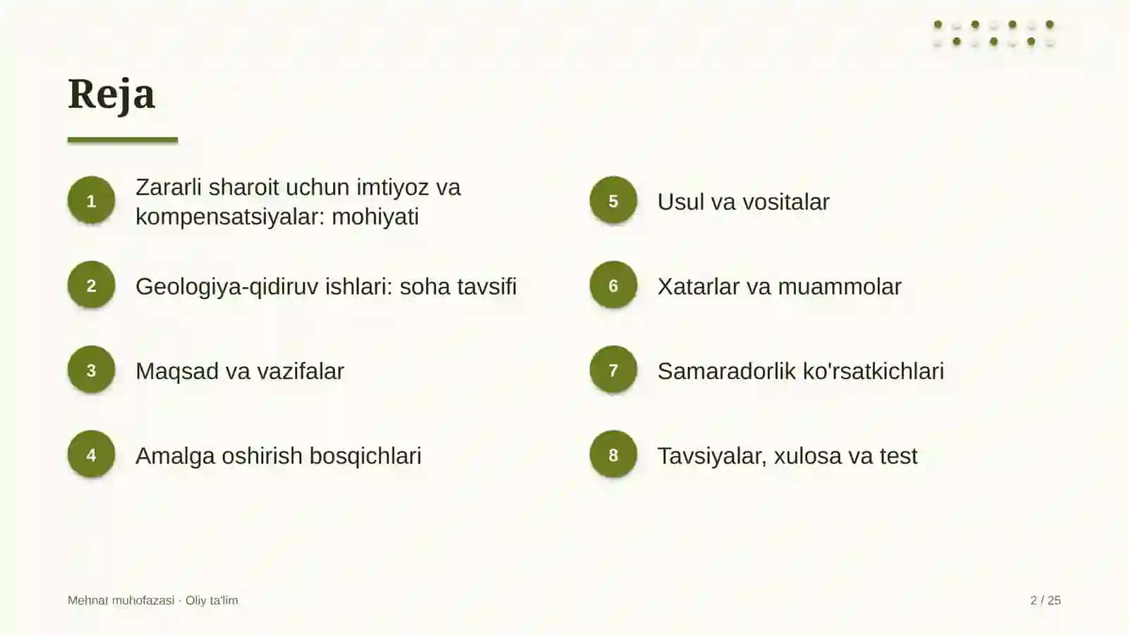 geologiya qidiruv ishlarida zararli mehnat sharoitlari uchun imtiyoz va kompensatsiyalar 9301 2