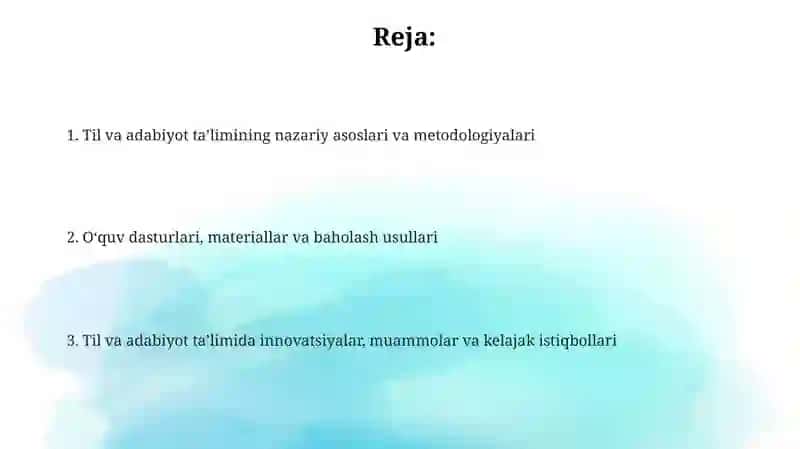 Til va adabiyot ta’limi 2