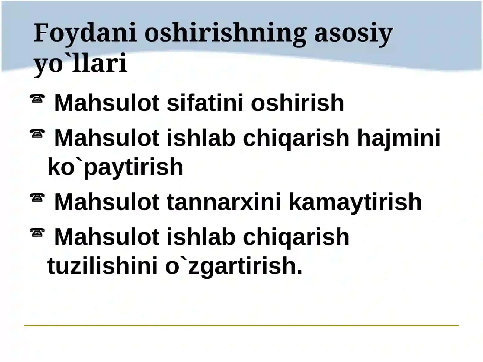 Korxonaning moliyaviy natijalari tahlili (tushuncha) 2