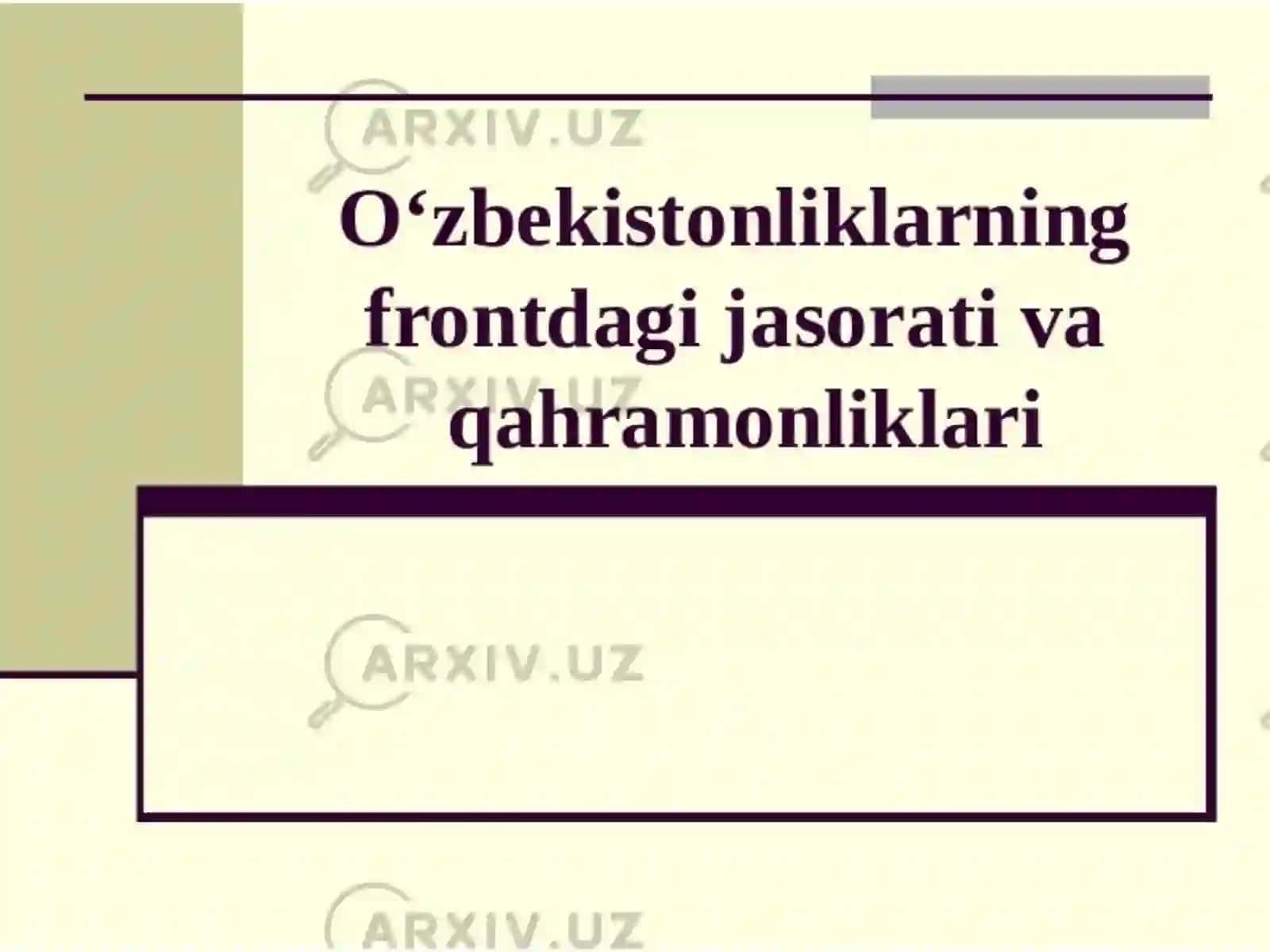 Muxamedova Gulnozaning Oʻzbekiston tarixi fanidan tayyorlagan prezentatsiyasi 2