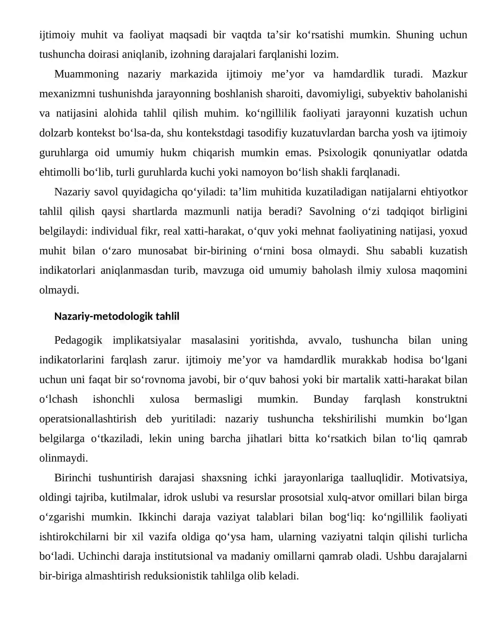 PROSOTSIAL XULQ-ATVOR OMILLARI — TA’LIM JARAYONIDAGI KO‘RINISHLARI 2