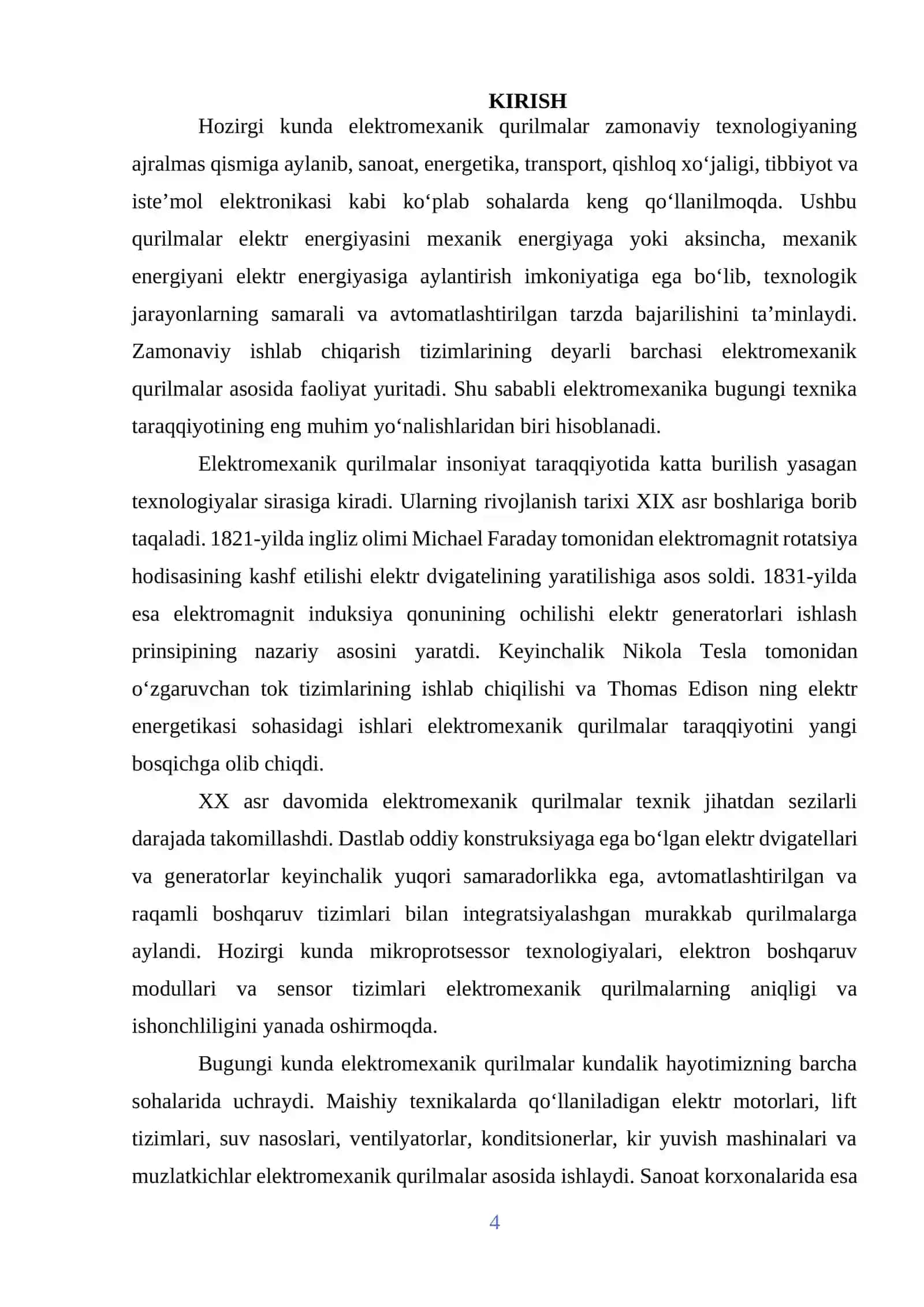 Elektromexanik qurilmalar tuzilishi, ishlash prinsipi va o‘lchovlardagi o‘rni 2