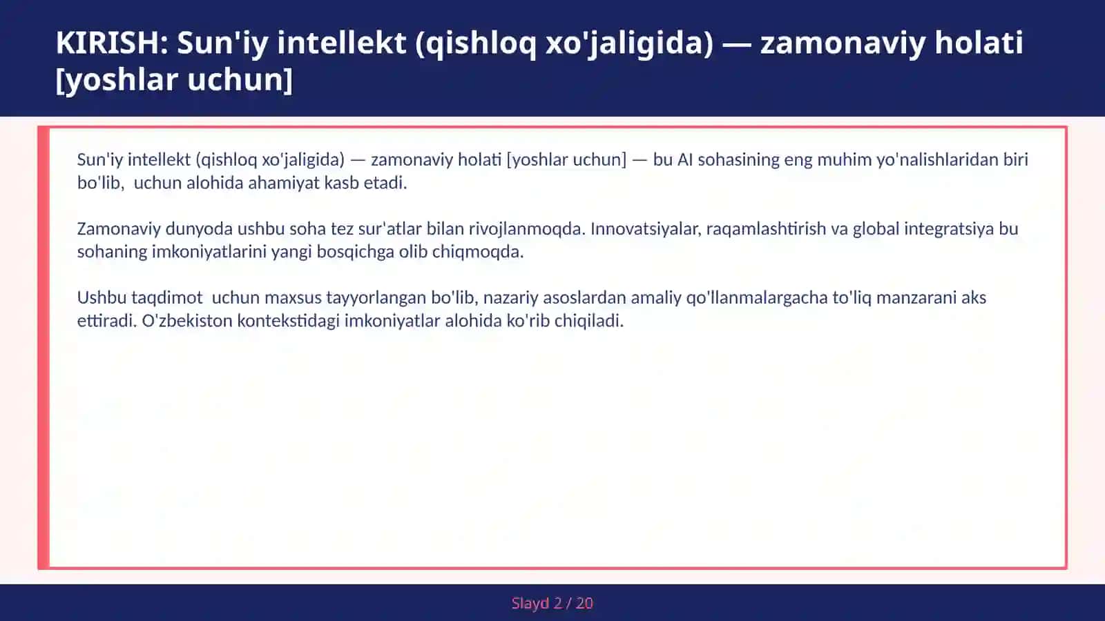 Sun'iy intellekt (qishloq xo'jaligida) — zamonaviy holati [yoshlar uchun] 2