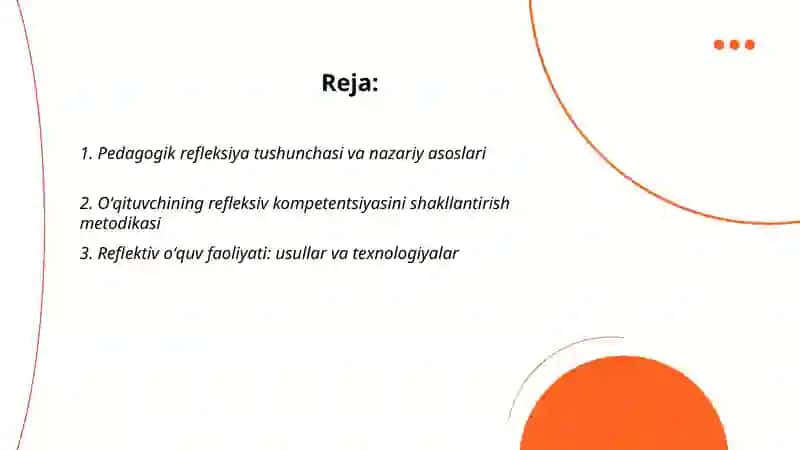 Pedagogika refleksiyani shakillantirish 2
