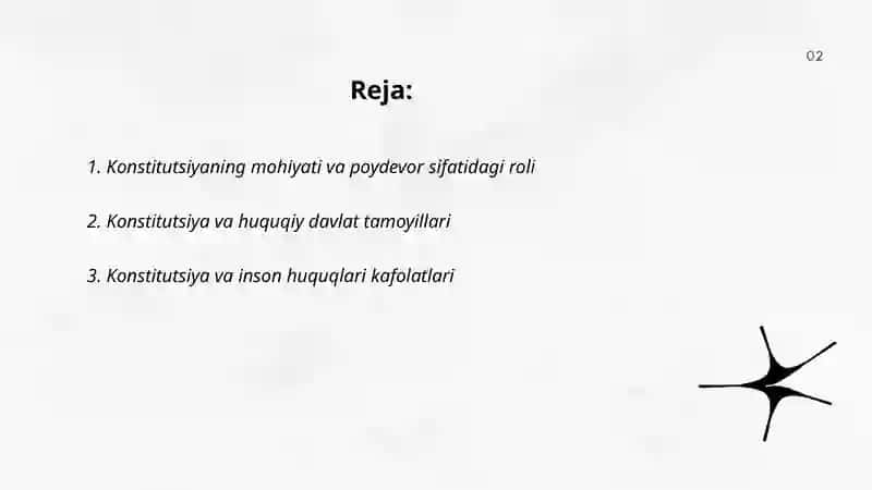KONSTITUTSIYA - HUQUQIY DAVLAT VA BAXTIYOR JAMIYAT POYDEVORI 2