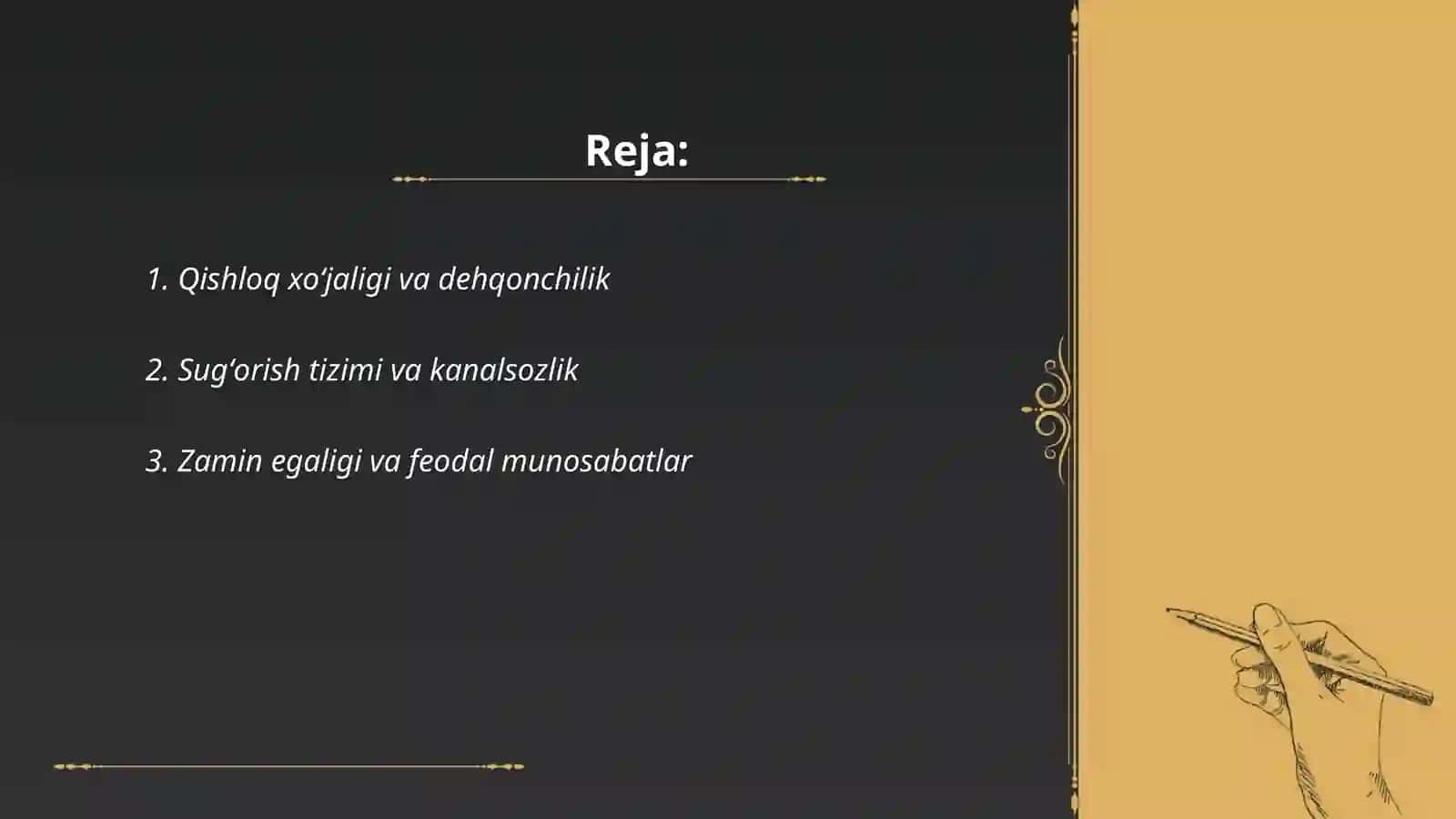 Qishloq xo'jaligi va dehqonchilik 2