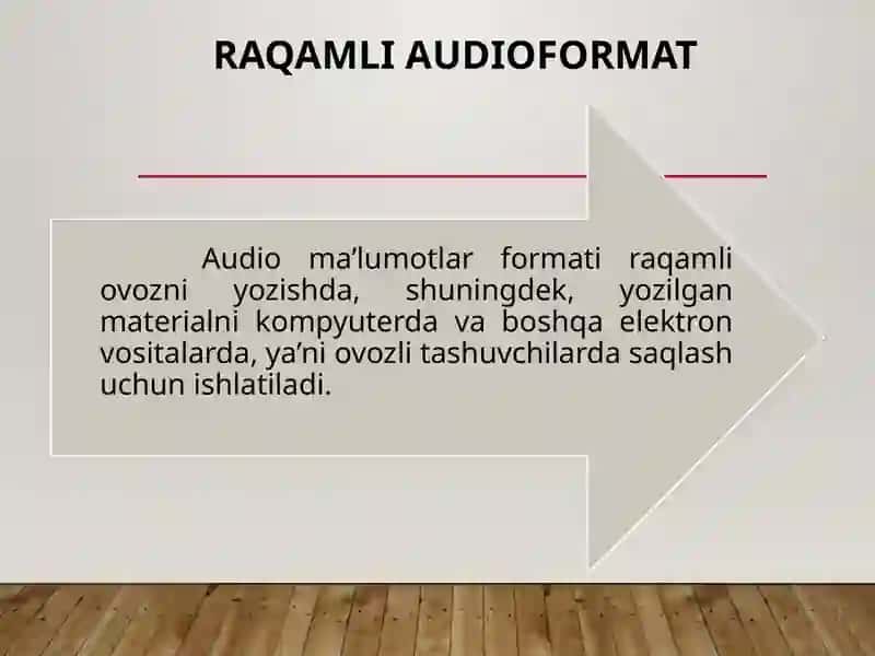 Audiofayllar. Audioformatlar 2
