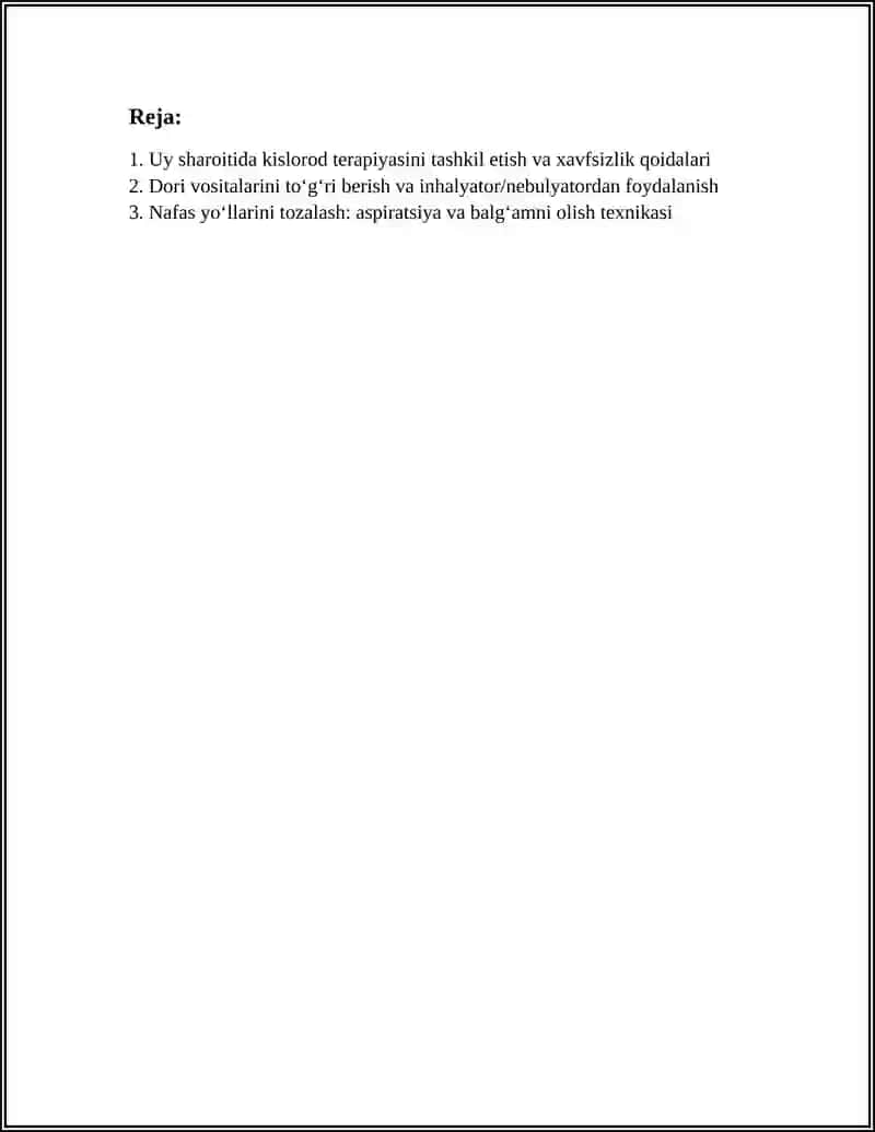 NAFAS YETISHMOVCHILIGI BOR QARIYALARNI PARVARISH QILISH 2