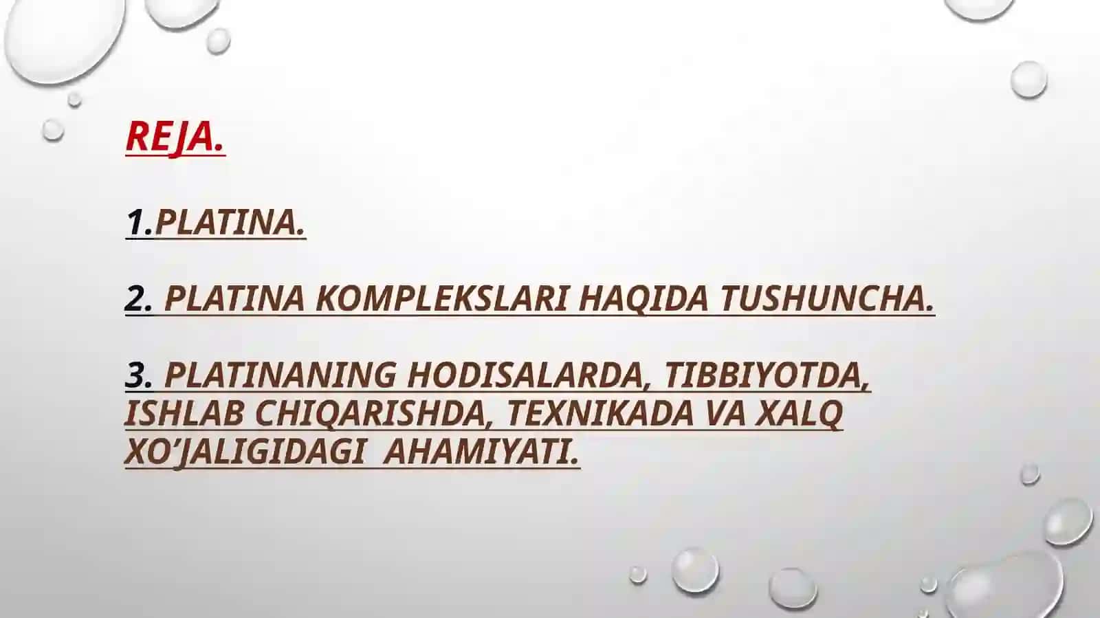 Nodir metallarning birikmalarning qo’llanilishi 2