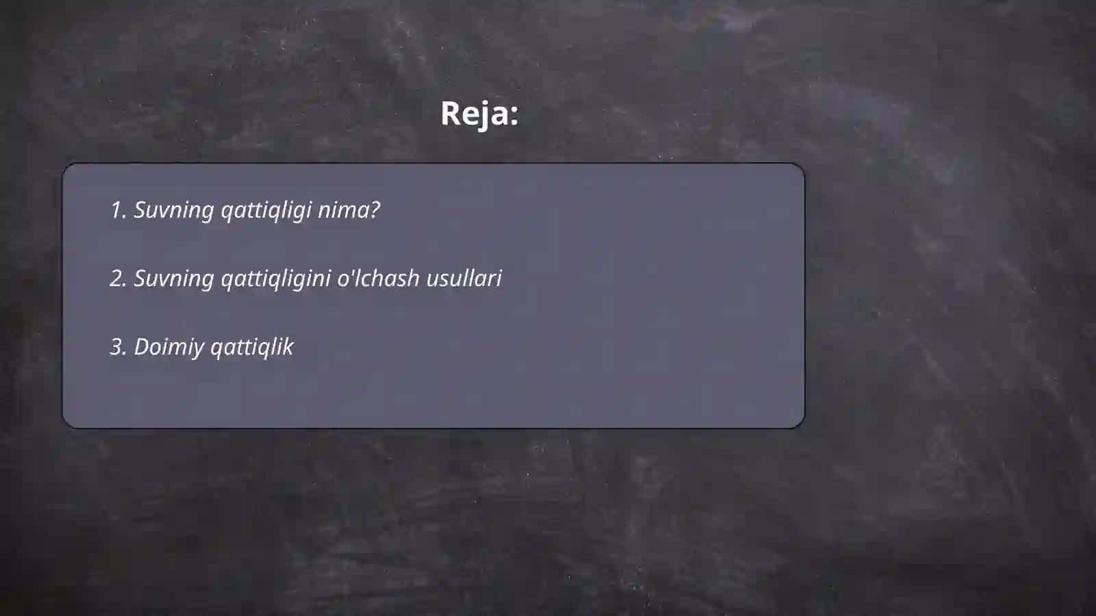 Suvning qattiqligi nima? 2
