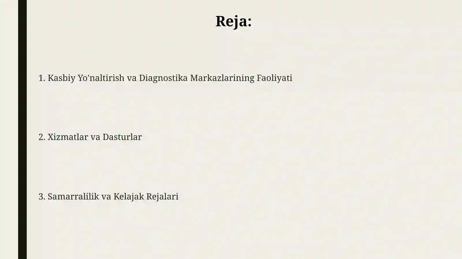 Kasbiy Yo'naltirish va Diagnostika Markazlarining Faoliyati 2