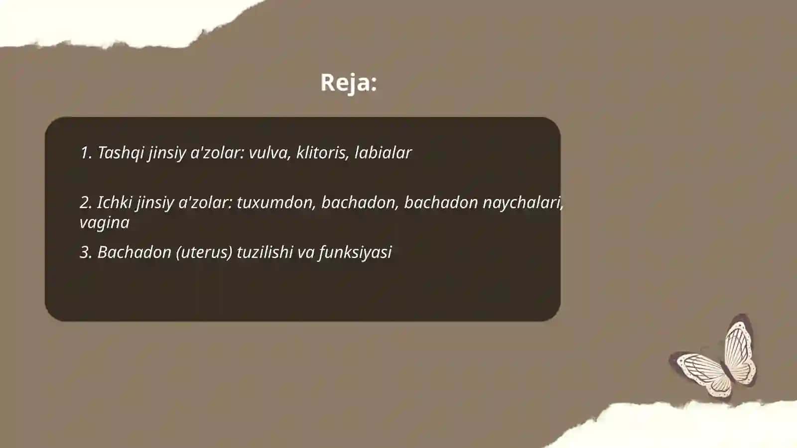 Ayollar jinsiy sistemasi 2