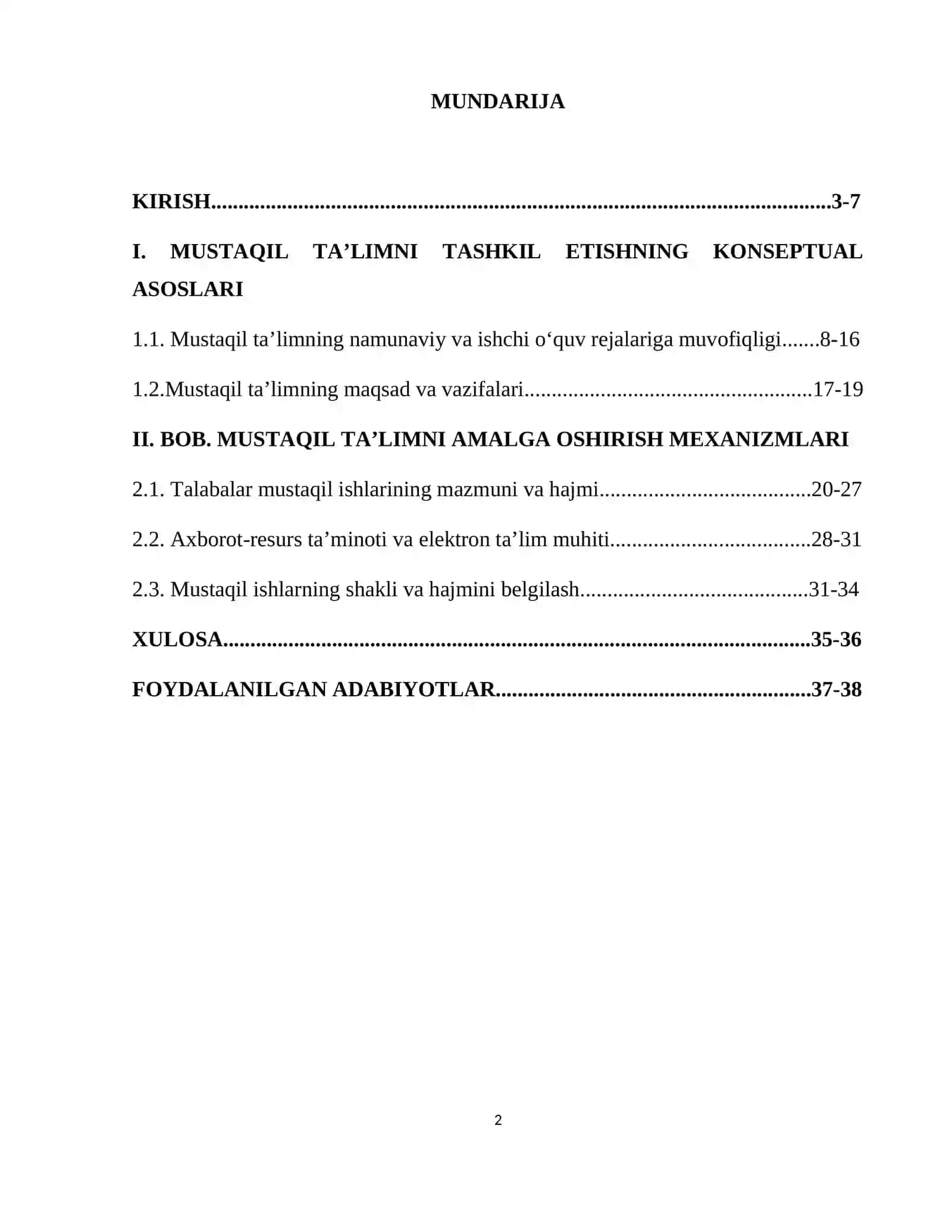 TARIXIY BILIMLARNI SHAKLLANTIRISHDA MUSTAQIL TA'LIMNI TASHKIL ETISH METODIKASI 2