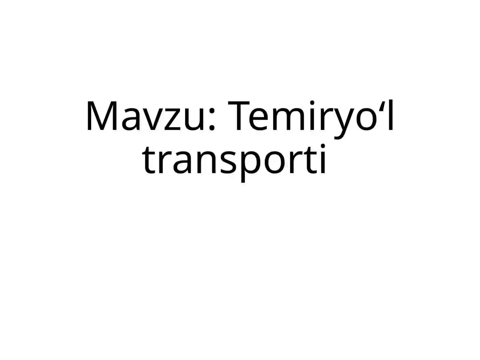 Temiryoʻltransporti 2