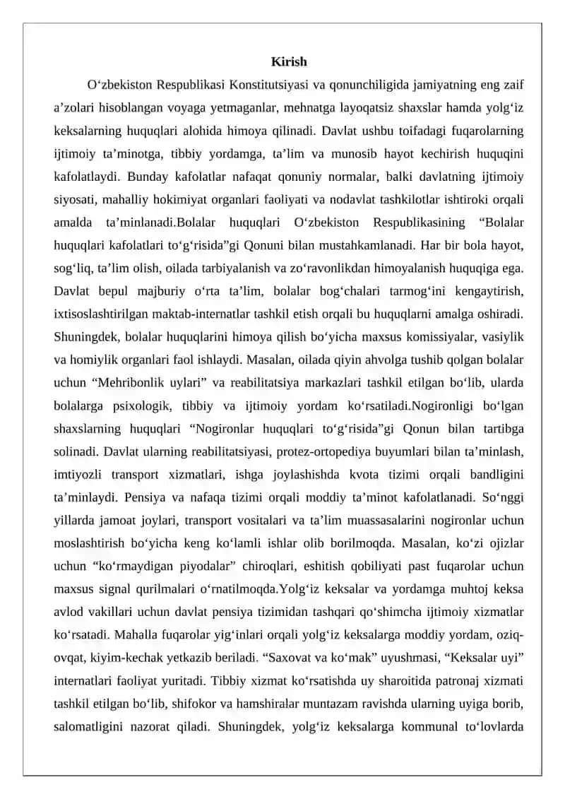 Voyaga yetmaganlar huquqining kafolatlari 2