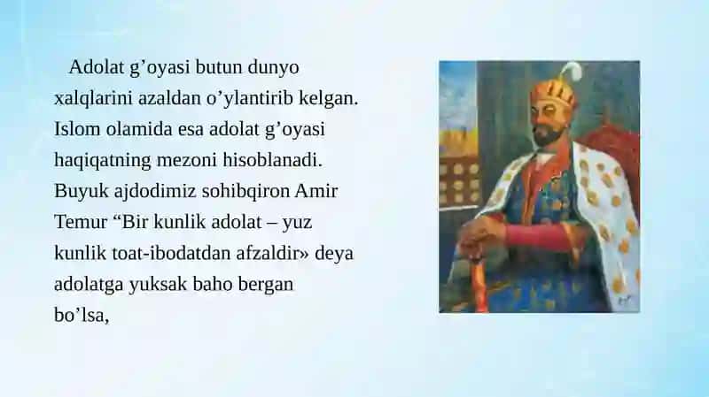 Adolat, sadoqat, burch va halollik kasbiy ma'naviyatning bosh mezoni 2