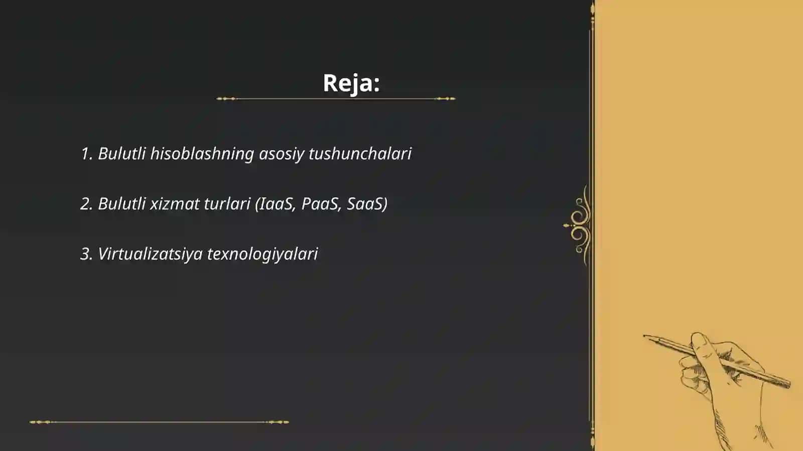 Bulutli hisoblashning asoslari VA operatsion tizimlarda qo'llanilishi 2