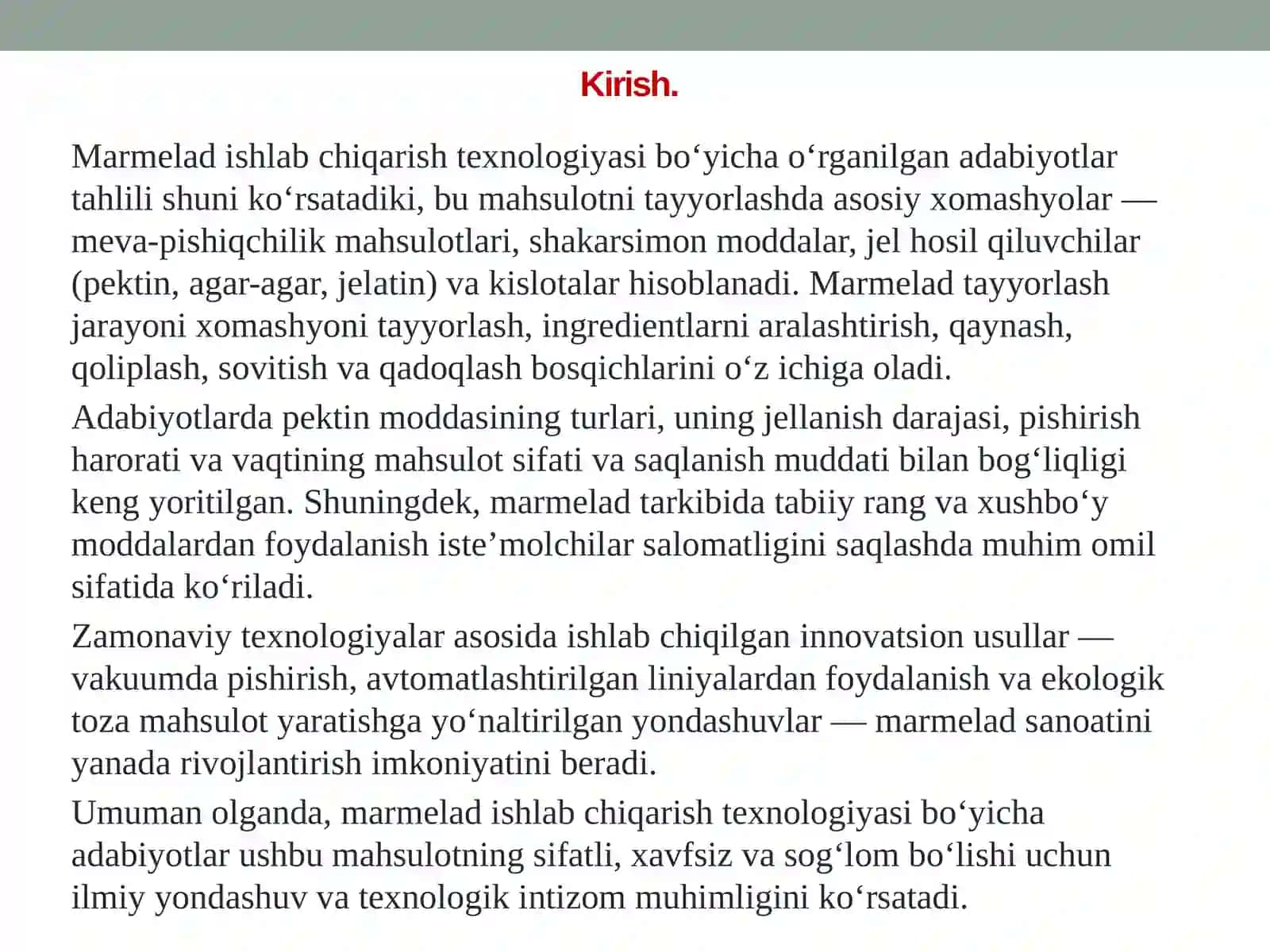 Mаrmеlаd ishlovchi qarish texnologik sxemasi 2