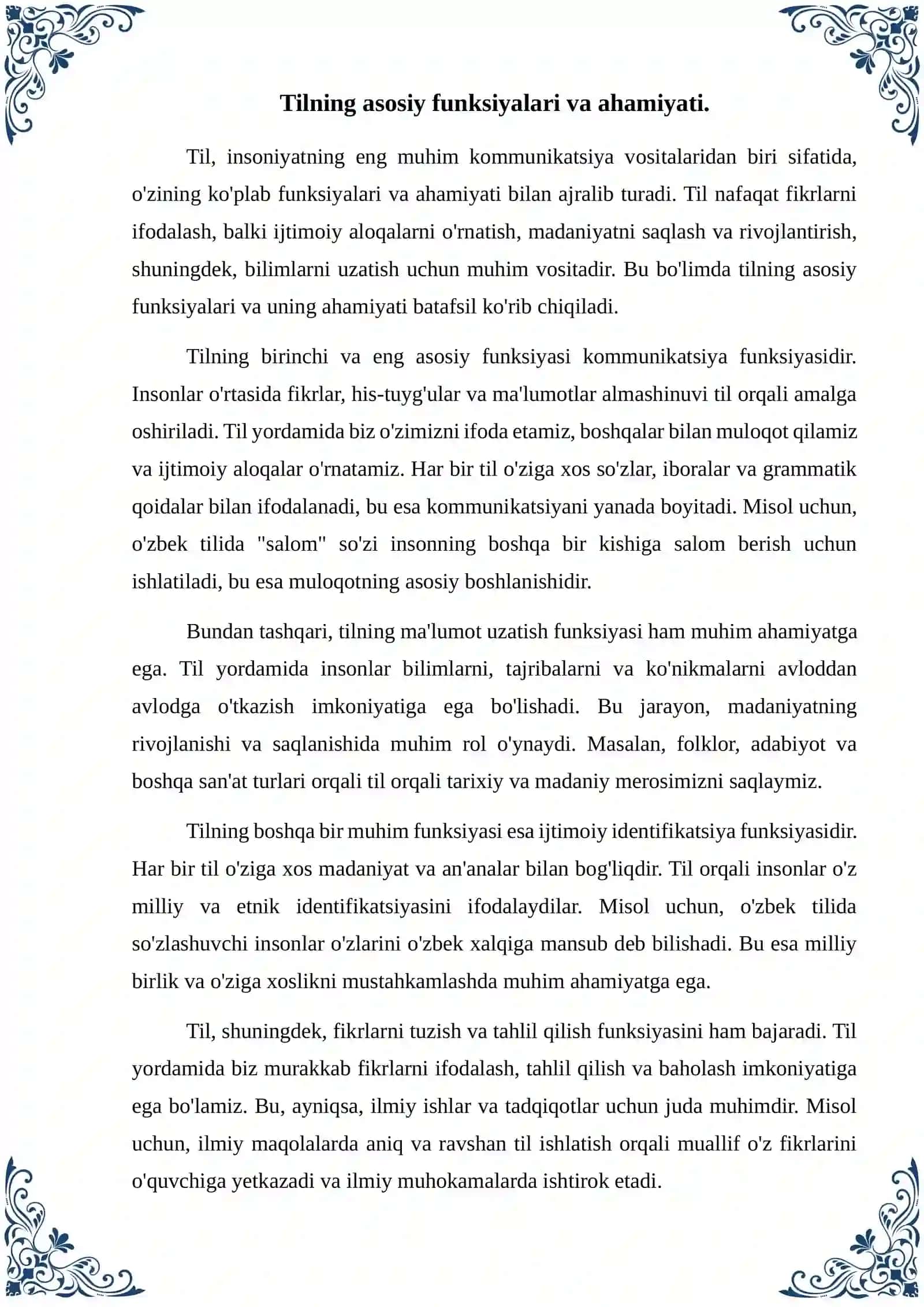 Til va yozuv masalalari 2