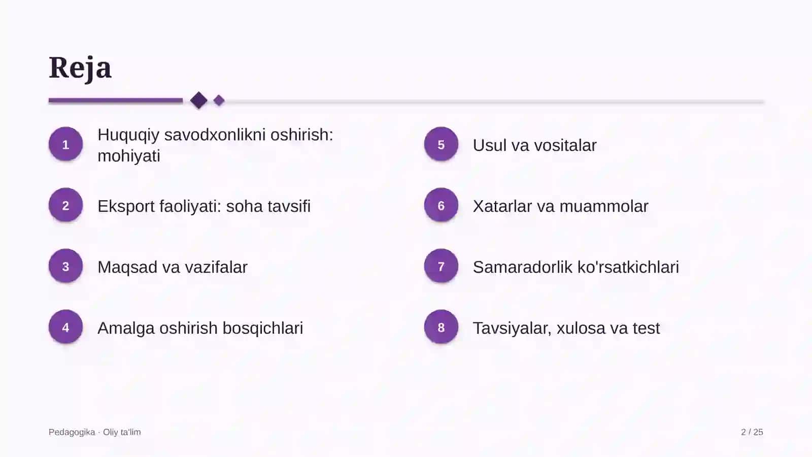 Eksport faoliyatida huquqiy savodxonlikni oshirish 2