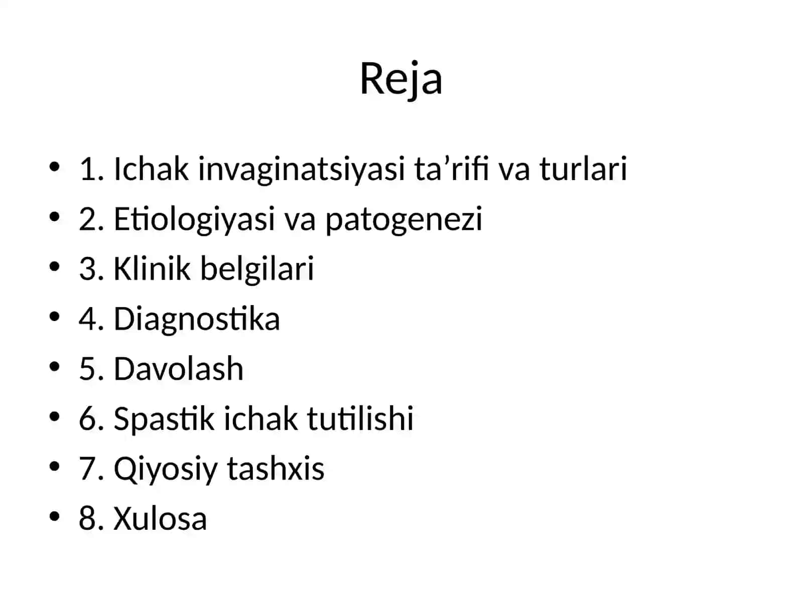 Ichak invaginatsiyasi va spastik ichak tutilishi 2