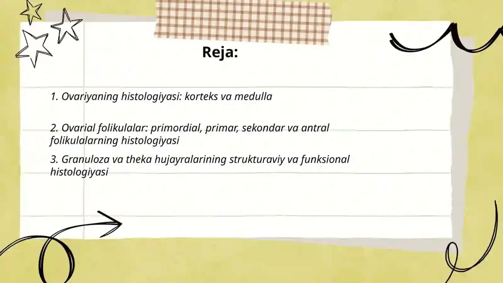 Ayollar reproduktiv tizimi Gistologiyasi hujayra va barcha tuzilmalari 2