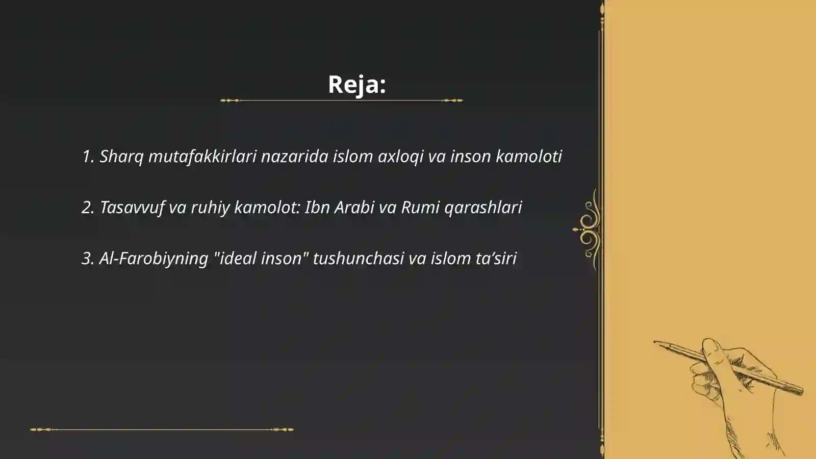 Sharq mutafakkirlarining islom dinining inson kamolotiga taʼsir haqidagi gʻoyalar 2