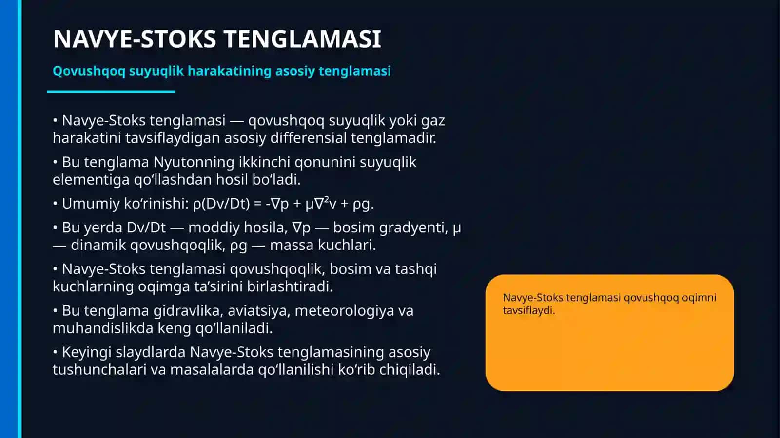 NAVYE-STOKS TENGLAMASI 2